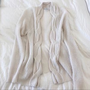 White Cozy Open Sweater